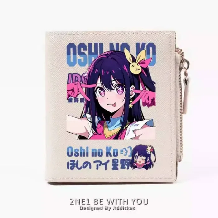 

Anime OSHI NO KO Hoshino Ai Fashion Wallet PU Purse Card Coin Zipper Money Bag Cosplay Gift B1739 Anime
