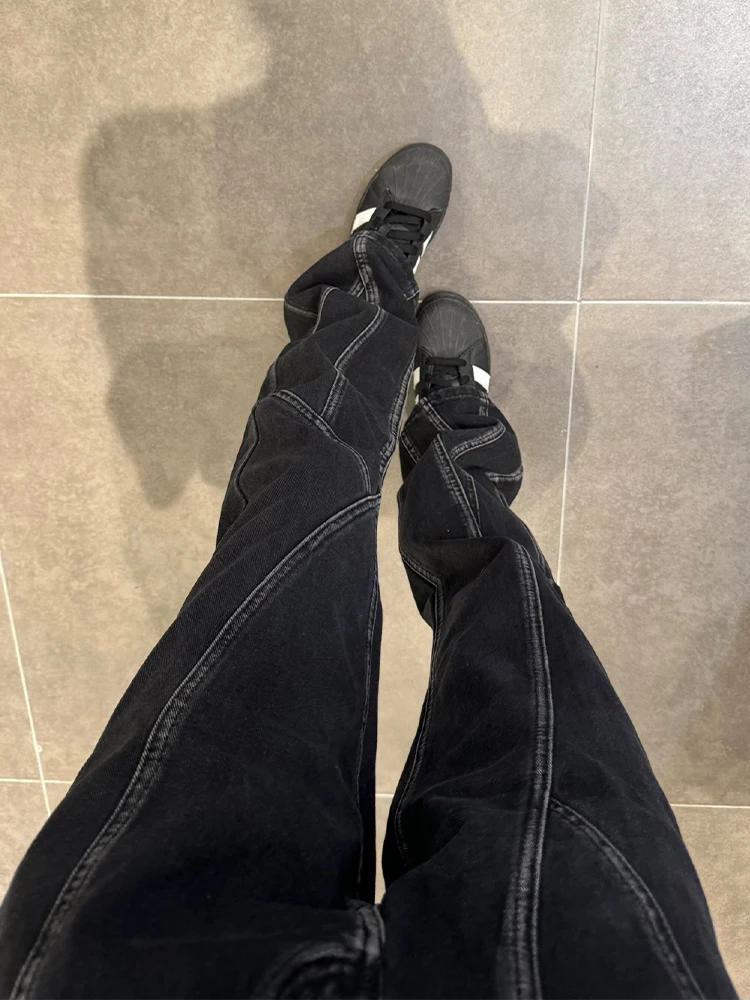 

Slim Fit Bla Denim Pants Men's Summer Thin Retro Flared Straight Leg Jeans Design Sensation High Street Vibe Casual Trousers