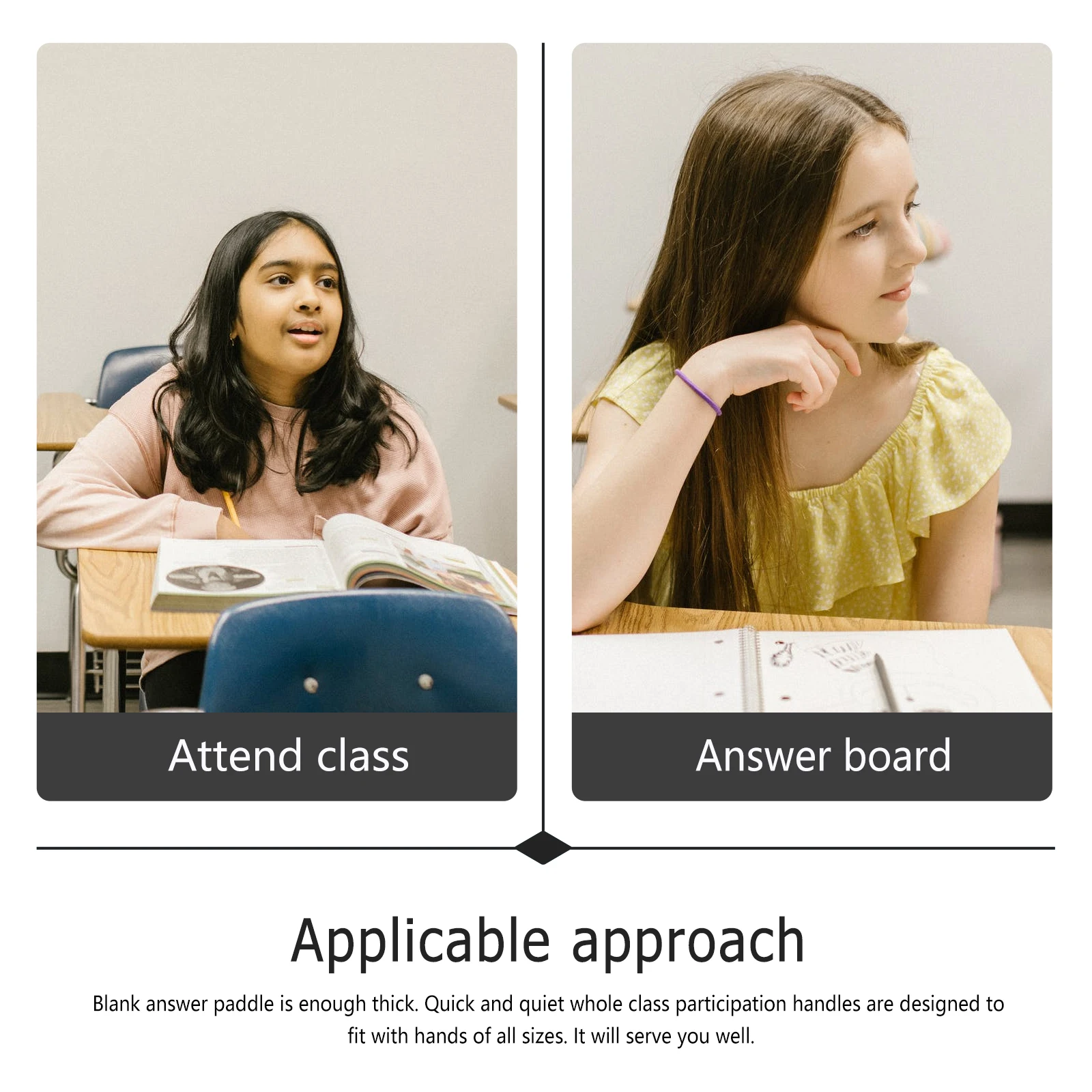 White Board Answer Board Reactieplaat Glad leermiddel H-held whiteboards Praktisch ontwerp