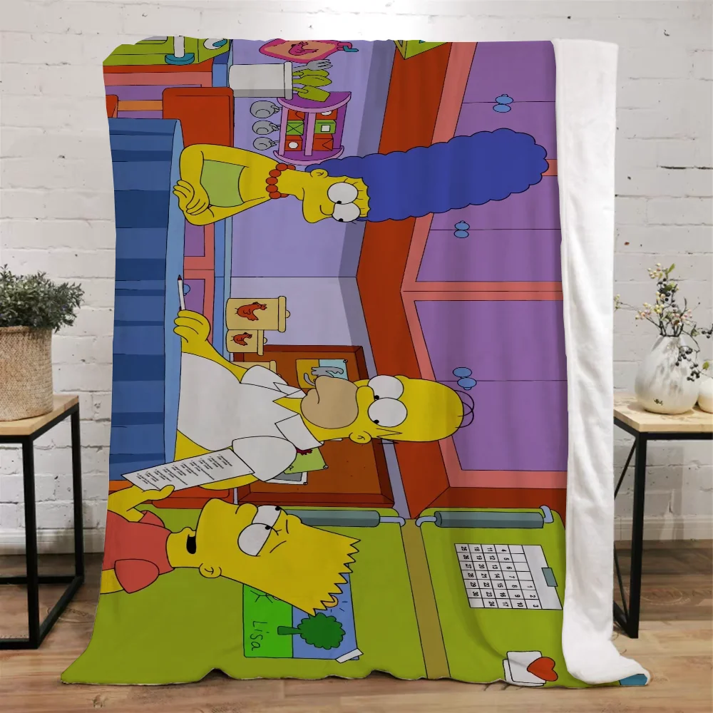 The S-Simpsons Wedding Blanket King Size Throws Blankets for Sofa Luxury Bedding Knitted Plaid Home and Decoration Beach Towel