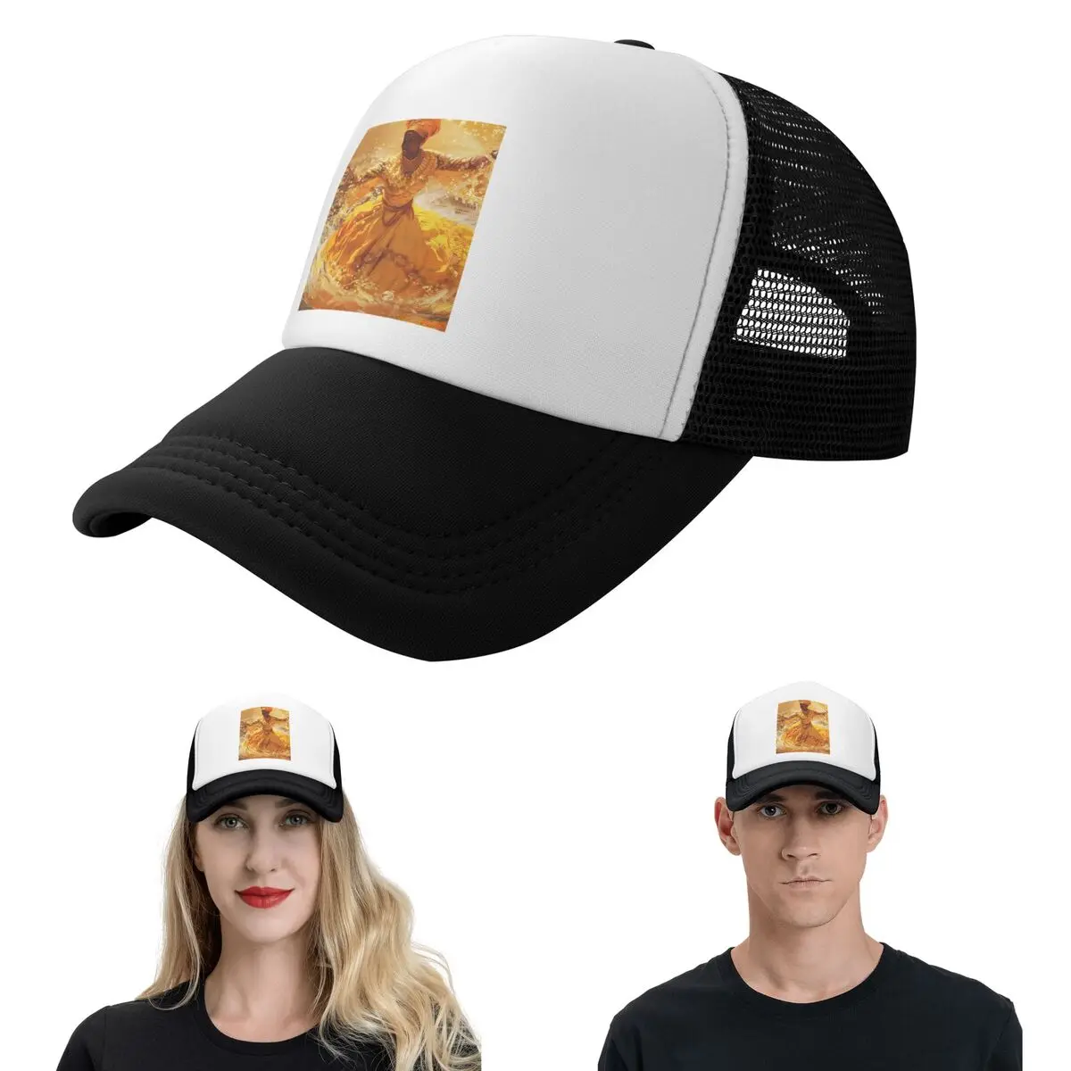 Oshun Yoruba Goddess Art Cap Casual Mesh Baseball Caps Adjustable Hat Hip Hop Summer Unisex Baseball Hats