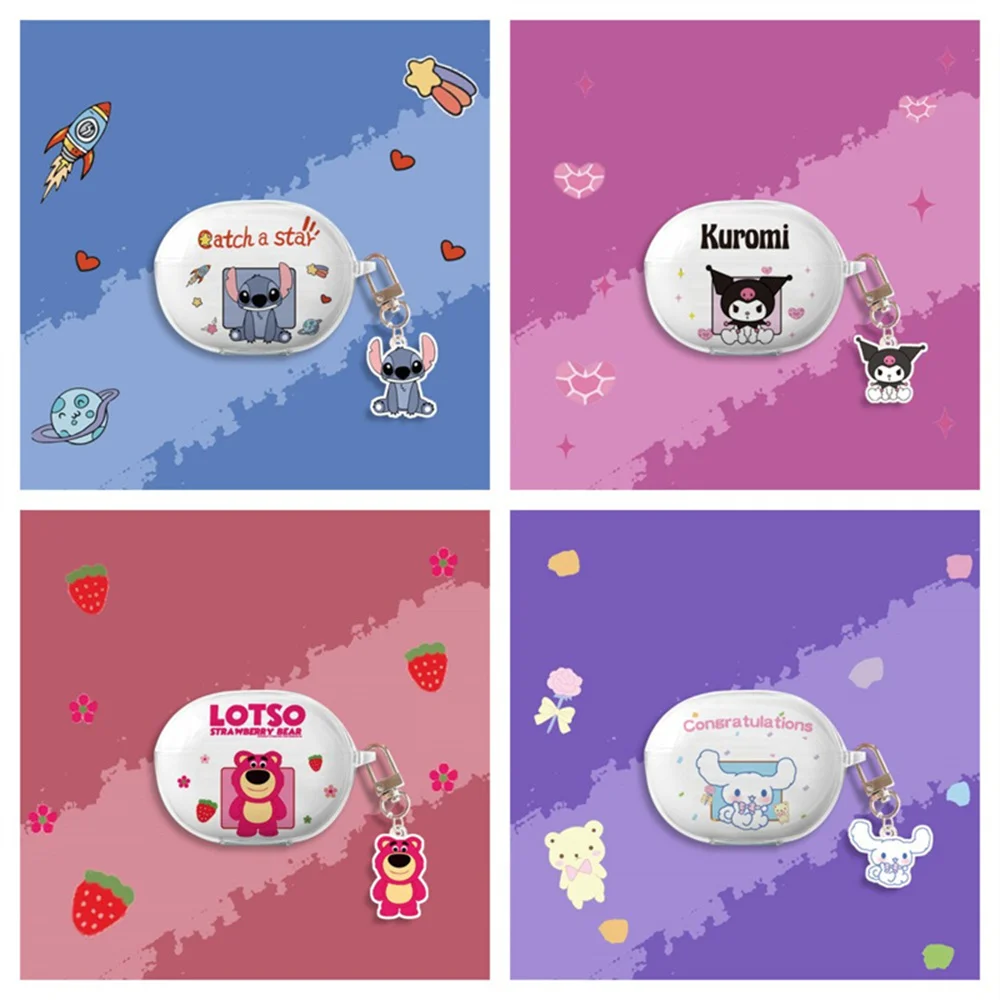 ที่ครอบหูฟังตัวการ์ตูนน่ารักสุดฮอตสำหรับ Oppo ฟรีหูฟังไร้สาย2ชิ้นพร้อมจี้