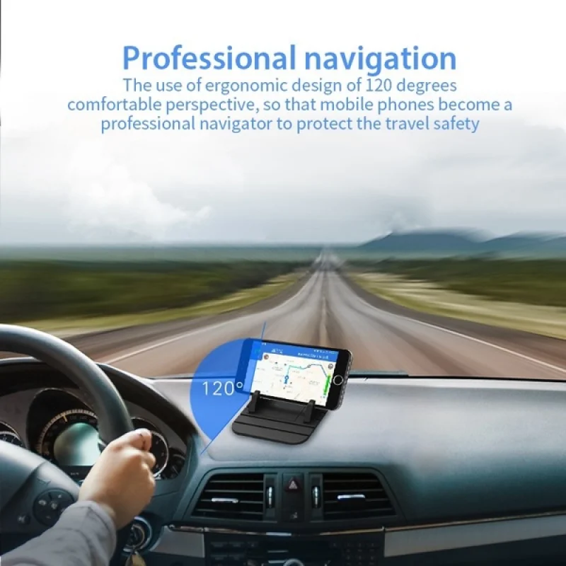 Universal Anti-slip Car Phone Holder Silicone Mat Pad Dashboard Phone Stand Mount Phone GPS Bracket For iPhone 13 Pro Max