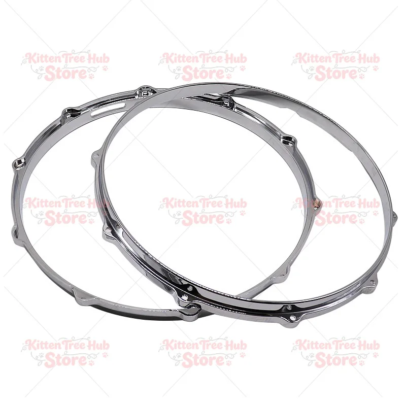 14-Inch 10-Hole Silver Die-Cast Aluminum Alloy Drum Hoop High Precision