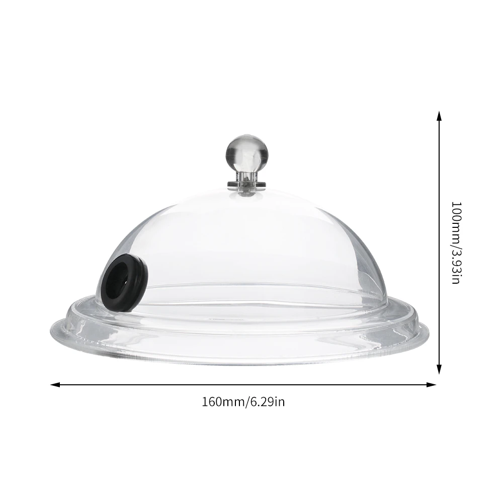 Molecular Cuisine Smoke Hood Food Grade Lid Dome Cover For Smoker Gun Accessory Plates Bowls Cake Steak Cover Cup Food Dish