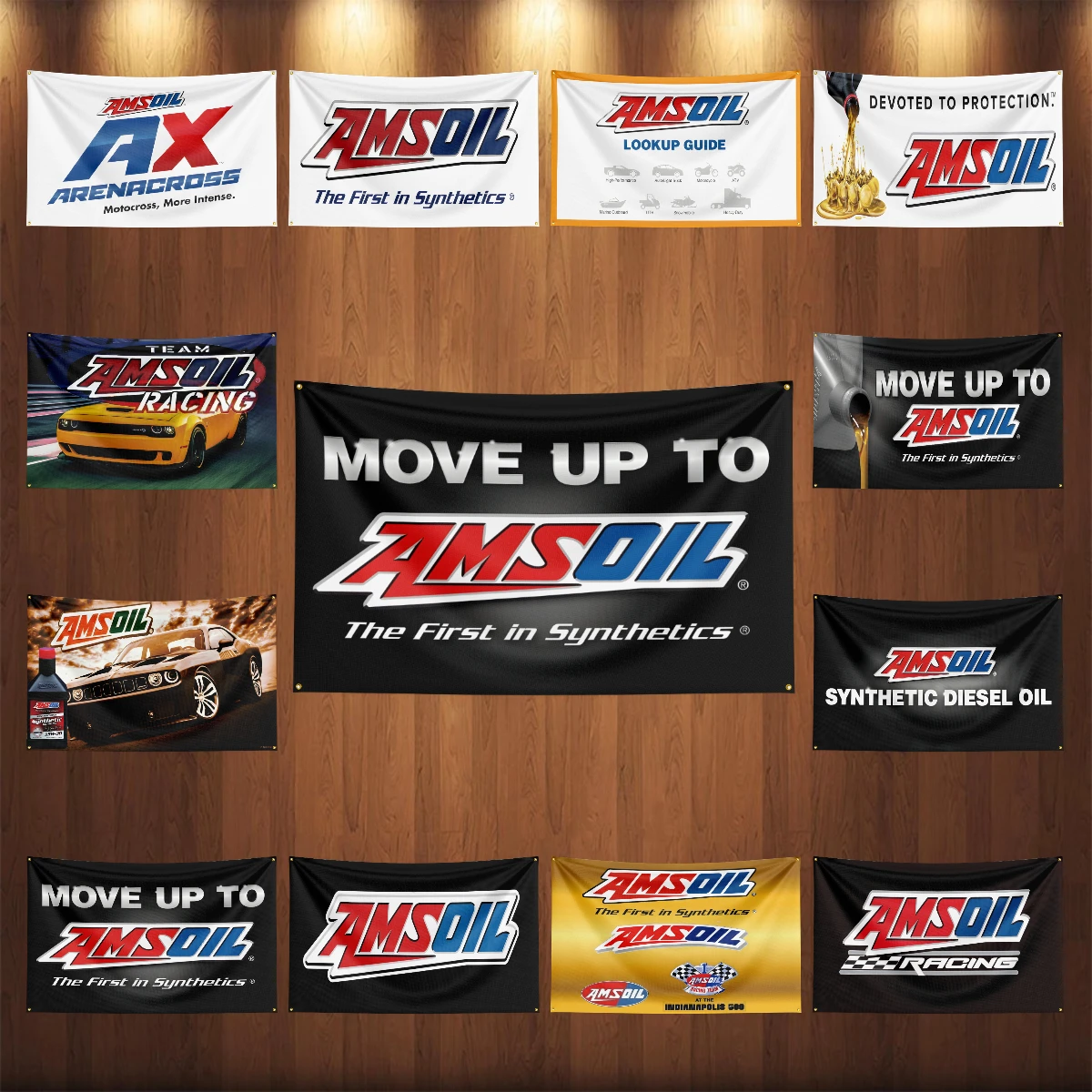 

3x5 Ft A-Amsoils Motor Car Oil Flag Motoring Racing Workshop Car Banners Tapestry Flag Outdoor For Decoration Engine Oil