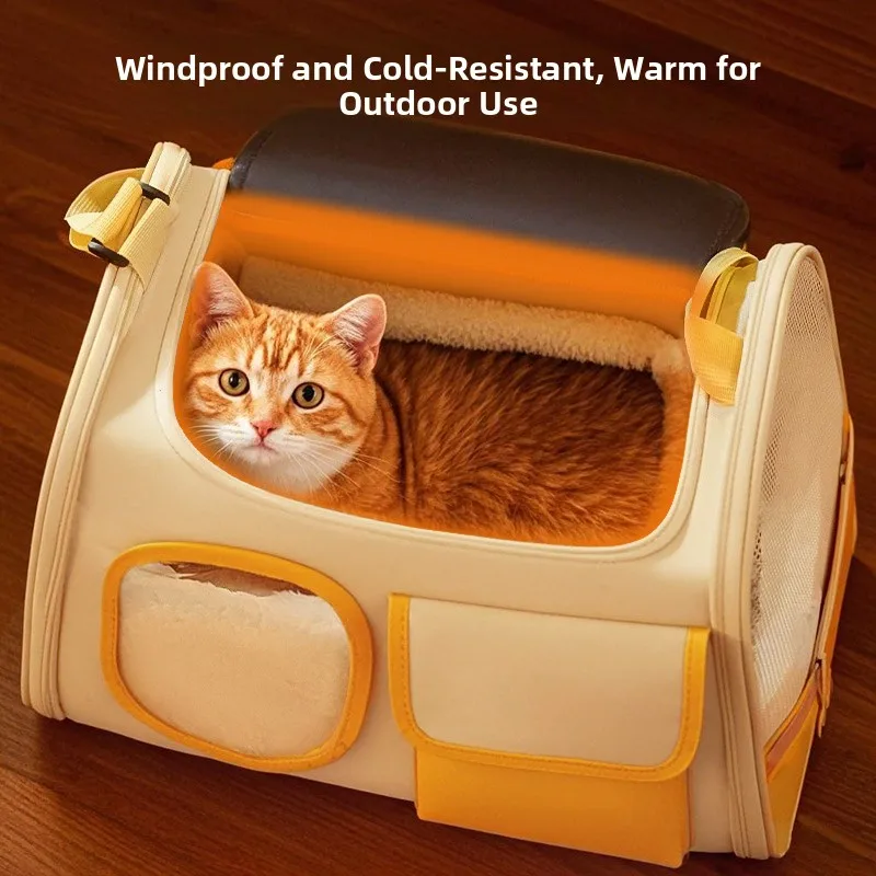 

Портативная легкая сумка-переноска для собак и кошек для использования на улице, большая вместимость, для осенне-зимних путешествий