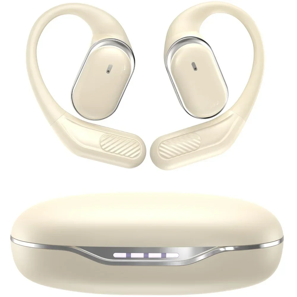 

True Wireless Bone Conduction Earphones,OWS Open Ear Headphones with Earhooks,Bluetooth 5.4 Sport Earbuds,Deep Bass Clear Calls