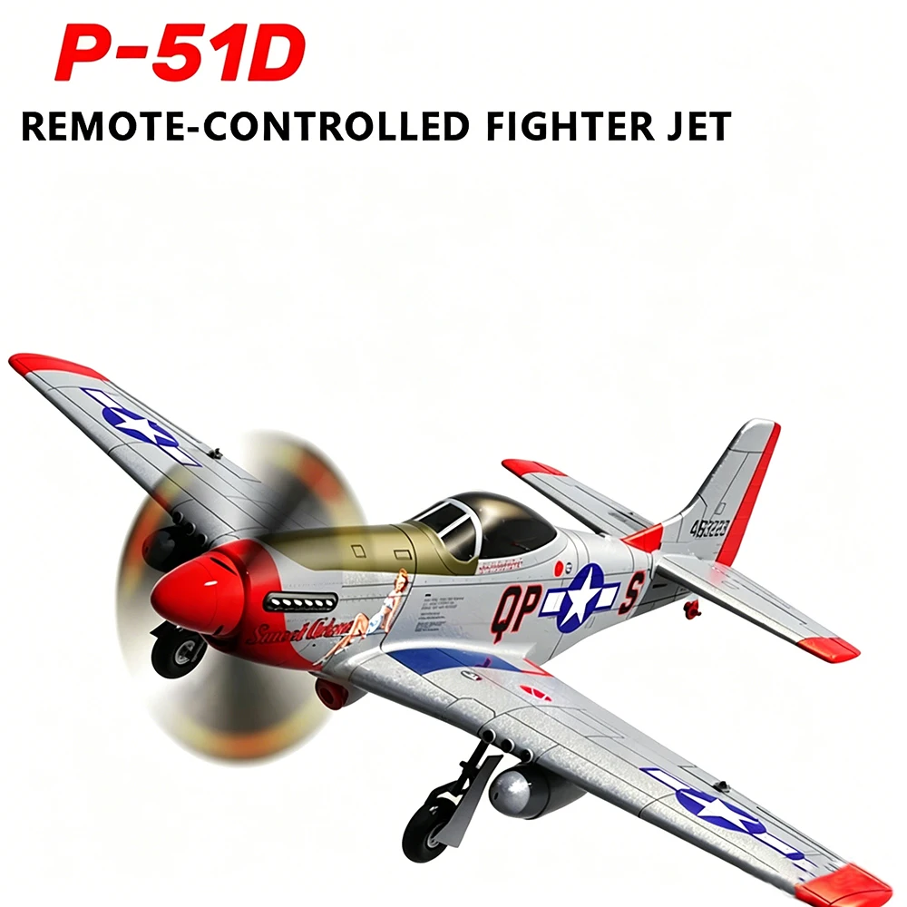 1/16 P51D Mustang Fighter Jet RC Model Airplane With HD Camera 2.4G Brushless Electric Glider With Gyroscope 3D Flying Toy
