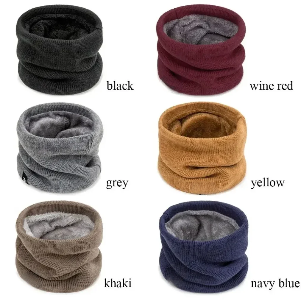 Fashion Soft Knitted Neck Warmer Sports Scarf Women Men Face Cover Winter Skating Running Hiking Scarves Thick Cold-proof Collar