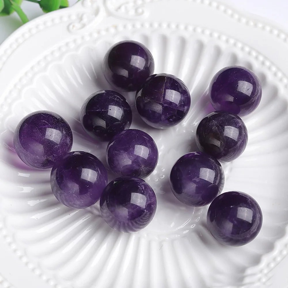 1pc 20mm Natural Dream Amethyst Ball Quartz Crystal Sphere Reiki Healing For Living Room Home Decor Gifts