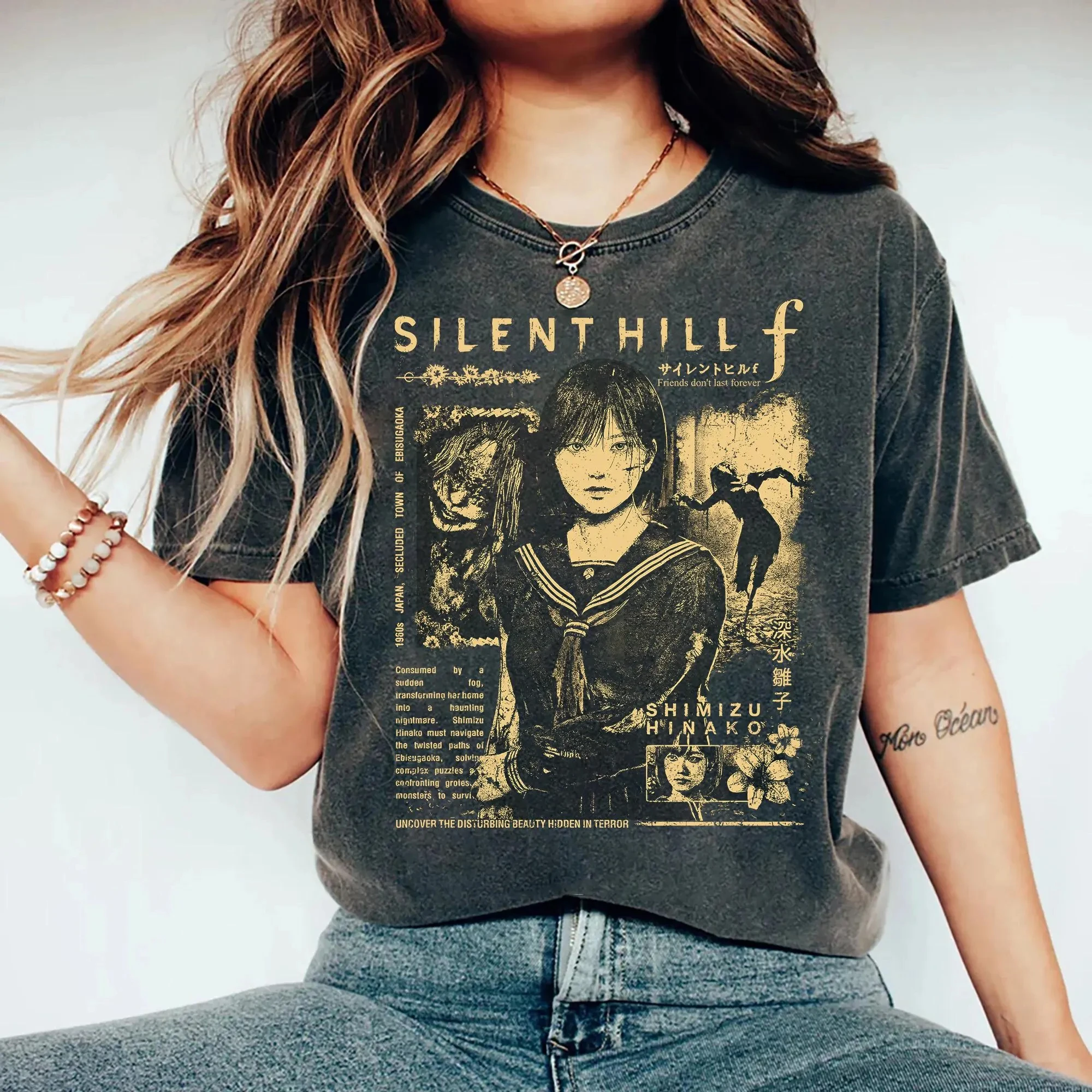 Silent Hill F T-Shirt unisexe film T-Shirt vêtements graphique à manches courtes chemise unisexe hommes femmes toutes saisons vêtements