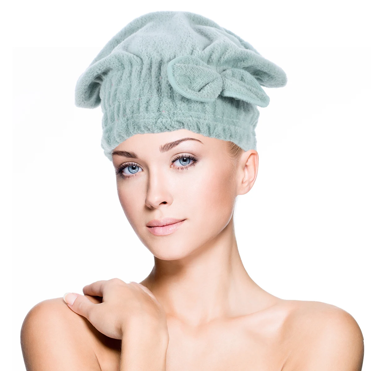 

2Pcs Absorbent Hair Towels Coral Fleece Cartoon Design Soft Hair Drying Caps Comfortable Bathing Hats Fast Dry Wraps