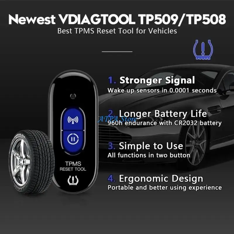 

U13C Tire Reset Tool for Car Tire Pressure Reset Tool Simple Operation for Car