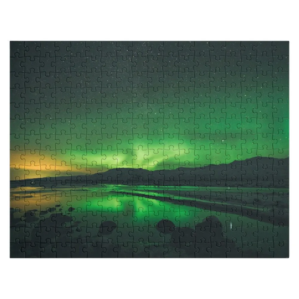 Northern Lights Graphic PuzzlesJigsaw Puzzle Customizable Child Gift Puzzle Game Photo Personalized Gifts Wooden Name Puzzle