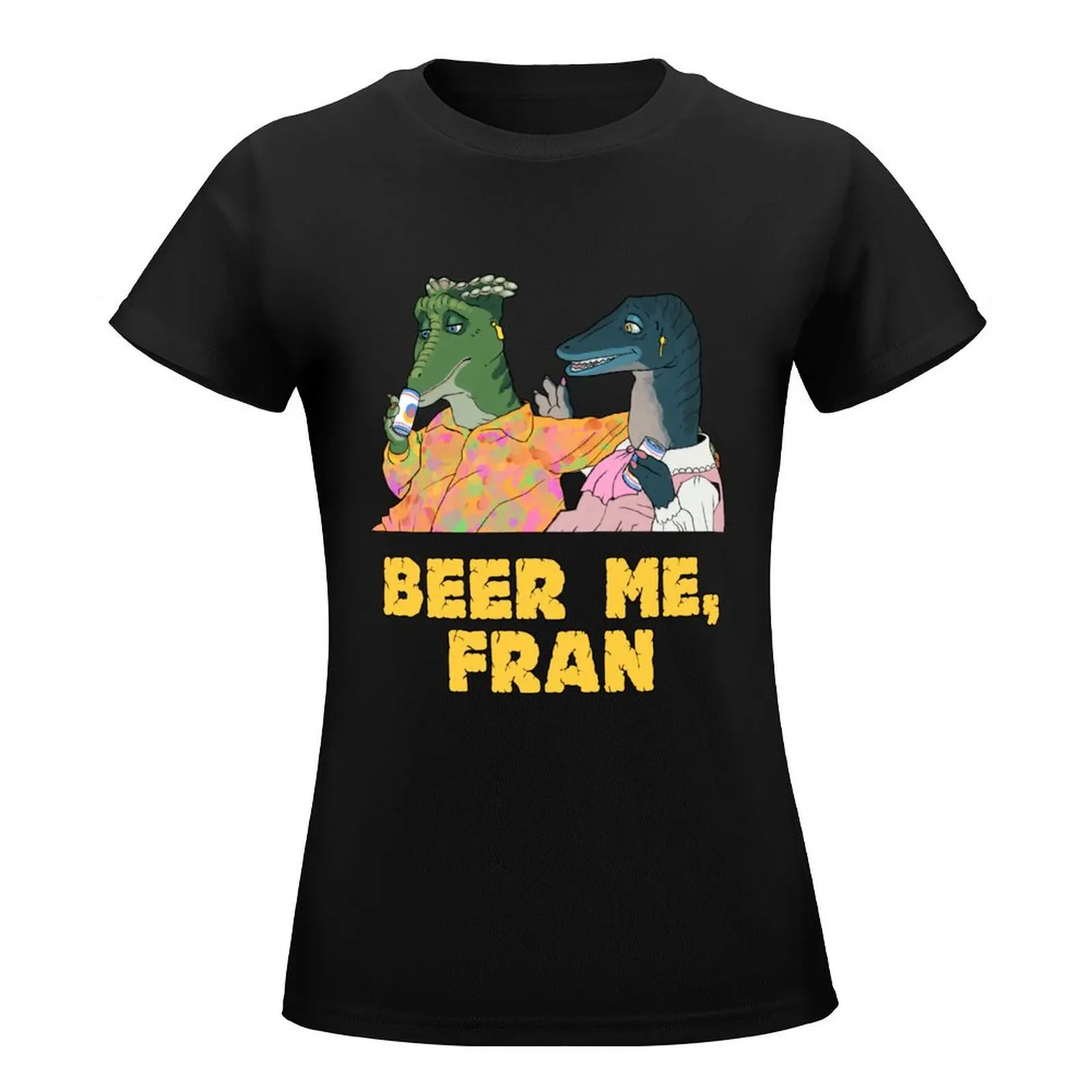 beer me, fran T-Shirt summer clothes cute tops animal print shirt for girls Women tops