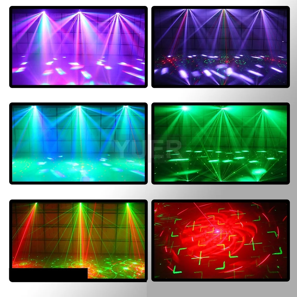 Z pilotem Disco Laser Butterfly Light DMX512 Beam Wash Lighting Wedding Club Decoration Device Holiday Party Strobe Projector