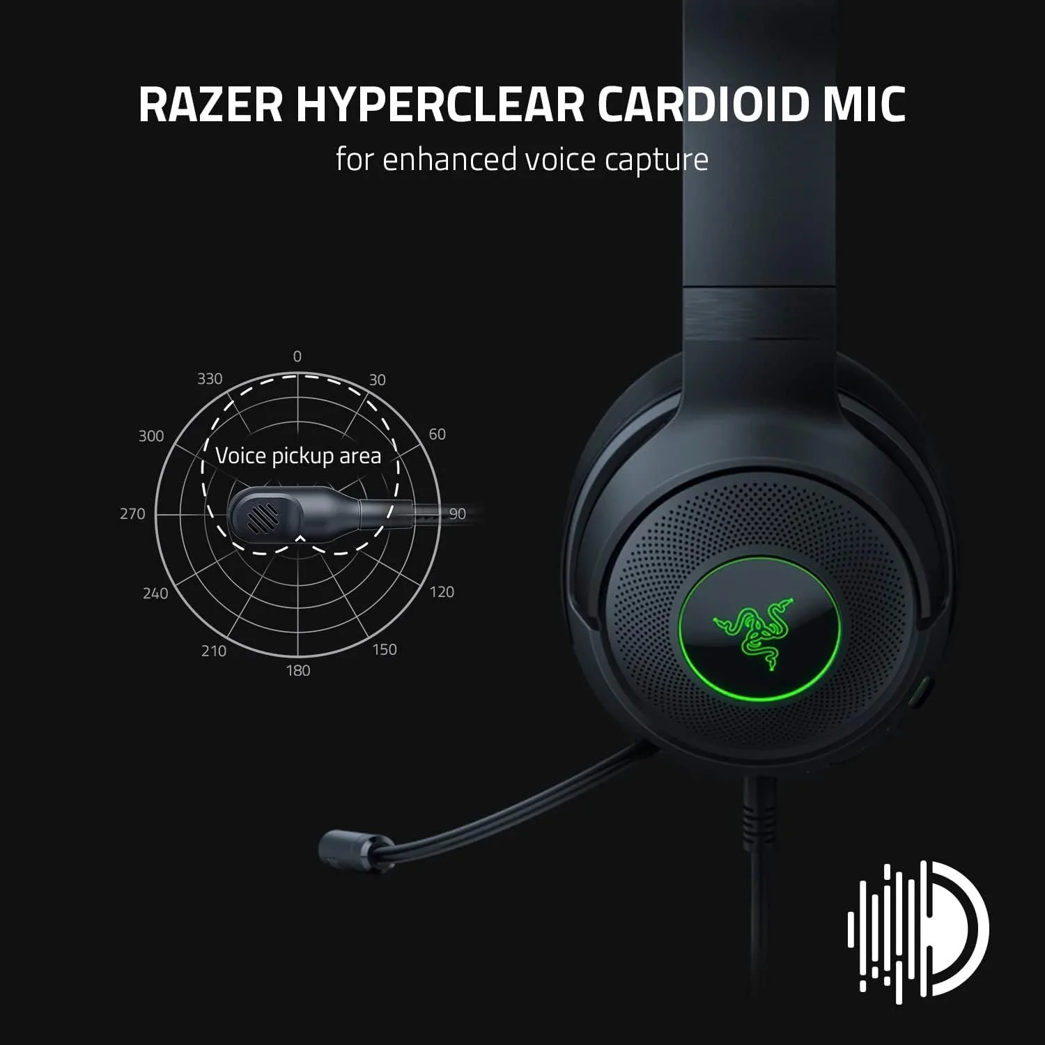 سماعة الألعاب Razer Kraken V3 X السلكية USB: بناء خفيف الوزن - محركات Triforce 40 مم - ميكروفون قلبي HyperClear #5