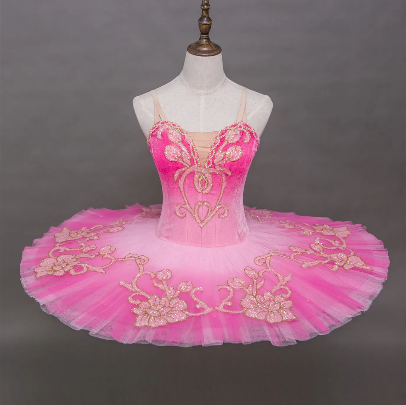 

Exquisite Design Professional High Quality Costom Color Girls Adult Woman Performance Omber Color Rose Pink Ballet Tutu