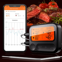 Bluetooth Meat Thermometer IPX5 Waterproof Dual Probes Digital LCD Display for Cooking Oven BBQ Grill Smoker Temperture Monitor