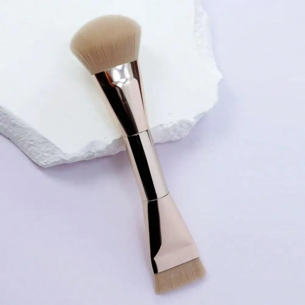 Dual Ended Foundation Makeup Brush Flat Blending and Sculpting Cosmetic Tool Multi-Function Liquid Cream Face Makeup Brush