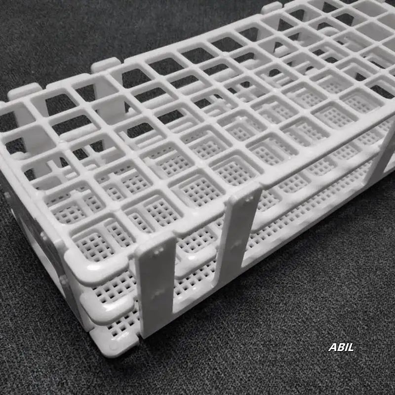 

9 Pcs Plastic Test Tube Holders, 60 Holes, For 16 Mm Test Tubes, White, Detachable Lab Test Tube Rack Holder (60 Holes)