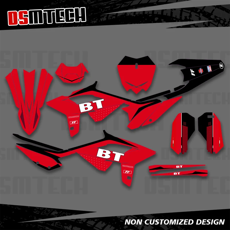 

DSMTECH для Beta RR 2020 2021 2022 125 200 250 300 350 390 430 графические наклейки наклейки мотоцикл фон индивидуальный номер 003