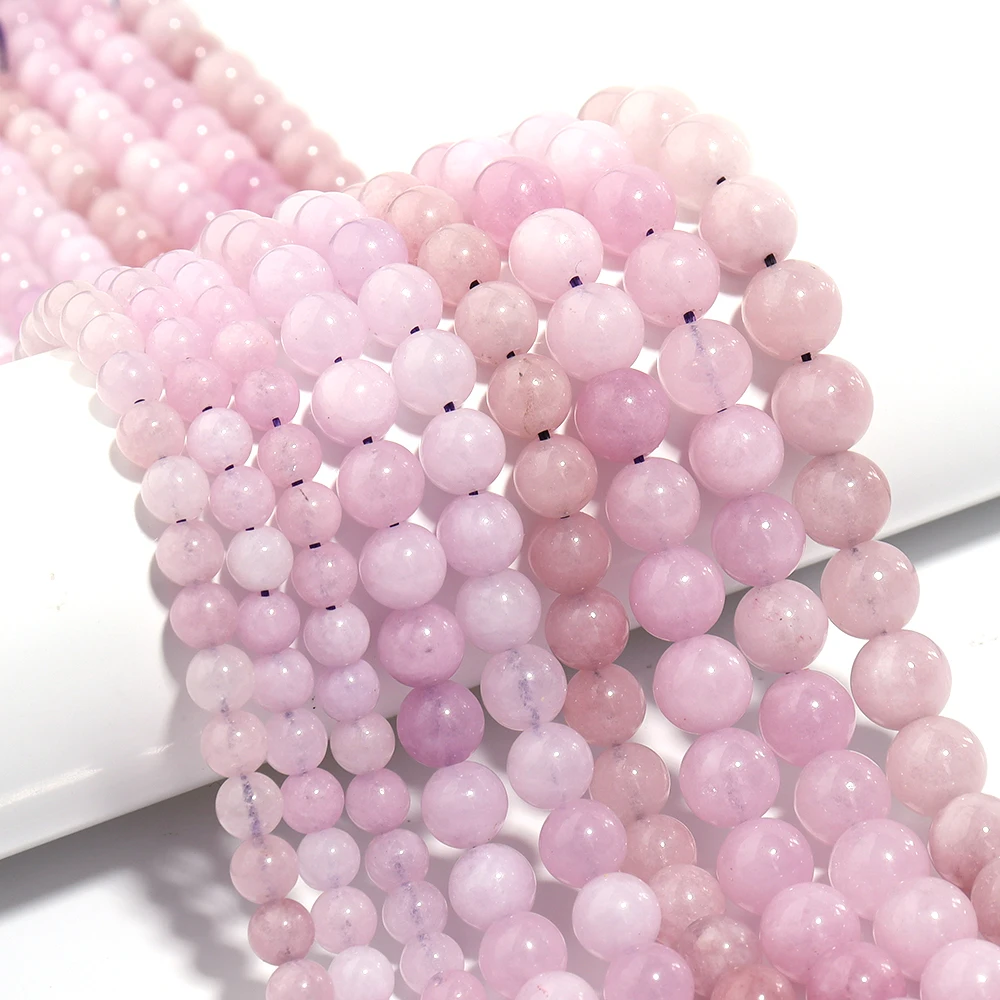 1strand 6/8/10mm Light Purple Lithium Natural Stone Beads Round Loose Spacer Beads For Jewelry Making DIY Necklace Bracelet