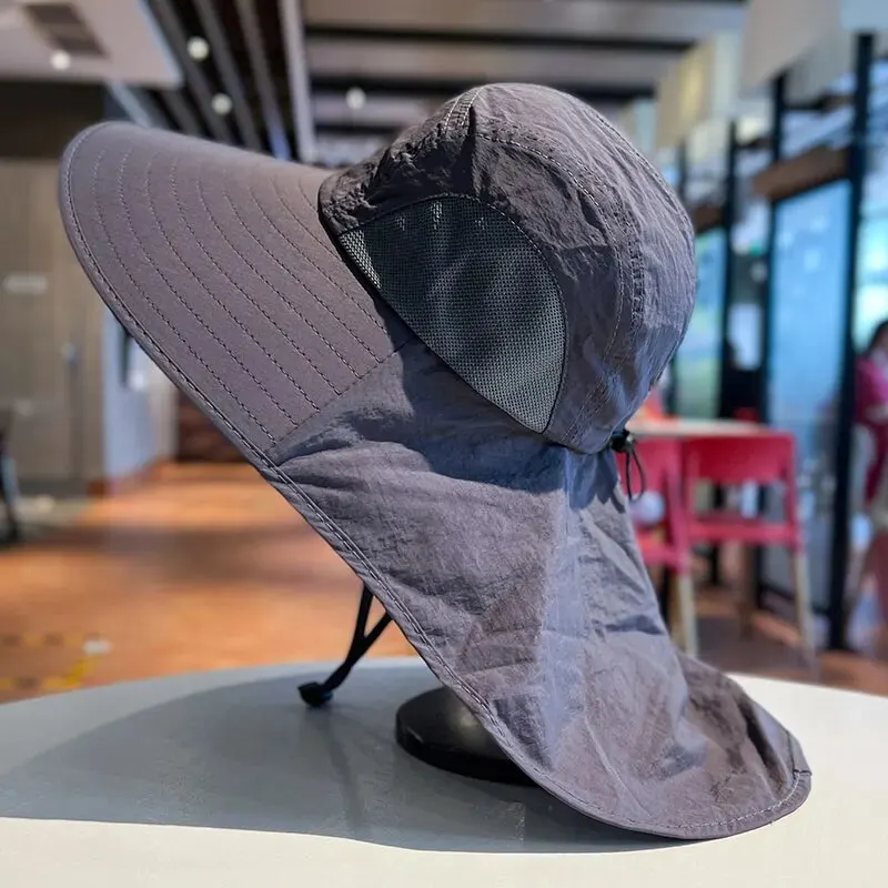 Cappello da sole Protezione solare Protezione UV Cappello in rete traspirante allargato Pieghevole per uomo e donna Pesca Campeggio Escursionismo