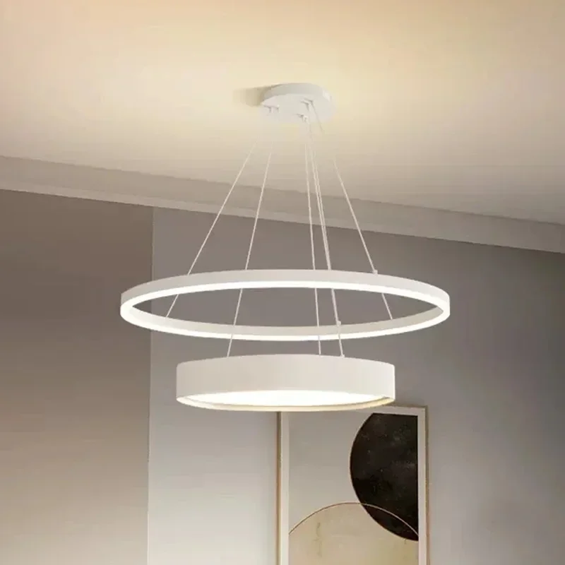 Plafonnier LED Suspendu au Design Minimaliste Moderne, Luminaire Décoratif d'Nik, Idéal pour un Salon, une Salle à Manger ou une Chambre à Coucher