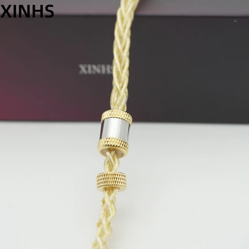 XINHS T66 8-Kern vergoldetes, versilbertes, platinbeschichtetes IEM-Upgrade-Kabel, HiFi-Kopfhörerkabel, kompatibel mit HD650/HD800, MMCX – Detail 4