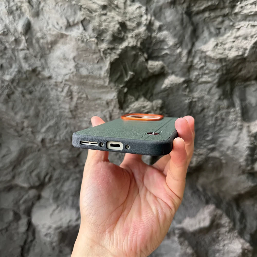 Luksusowe, biznesowe, skórzane, matowe, odporne na wstrząsy etui z bumperem do OnePlus 15 13 1+ 15R 13R, metalowa osłona ochronna na obiektyw, tylna obudowa. — zdjęcie produktu 6