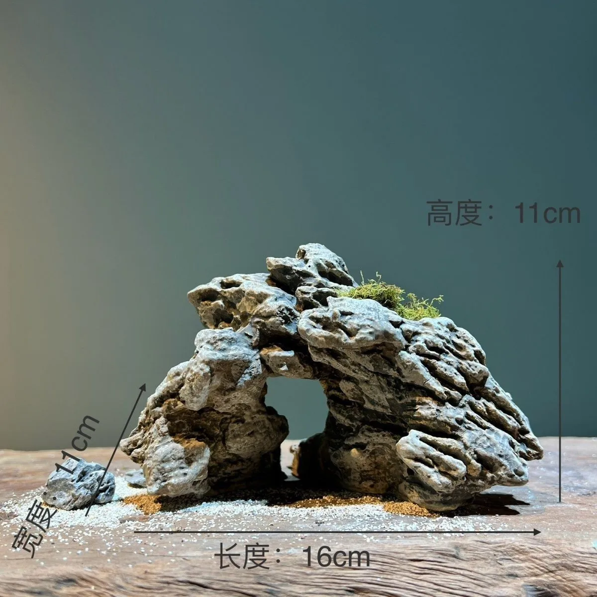 Ceramics Fish Tank Decoration Aquarium Plants Aquarium Decoration Simulated Moss-covered Stone Escape Room Sun Deck Ladder