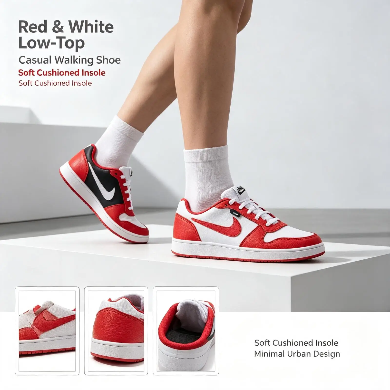 Hot Nike Men's Ebernon Low Prem Low-Top Sneakers Classic Trendy Replica Street Fashion Casual Shoes Aq1774-101 AQ1774-101|40