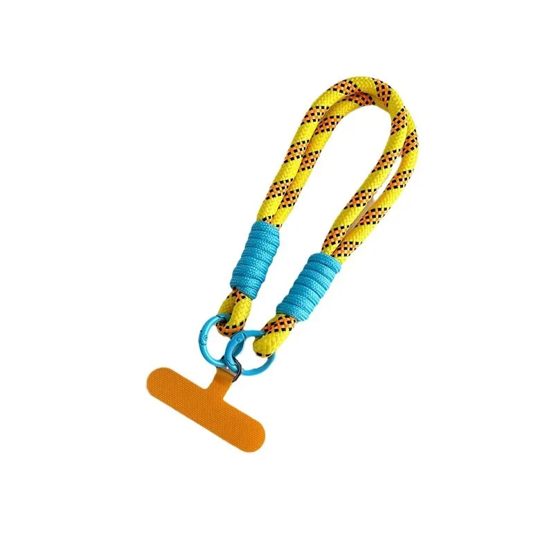 INS color Mobile Phone Lanyard Hanging Decoration Can Be Carried Twist Rope Anti-loss Pendant Fashion Strong Wrist Short Straps