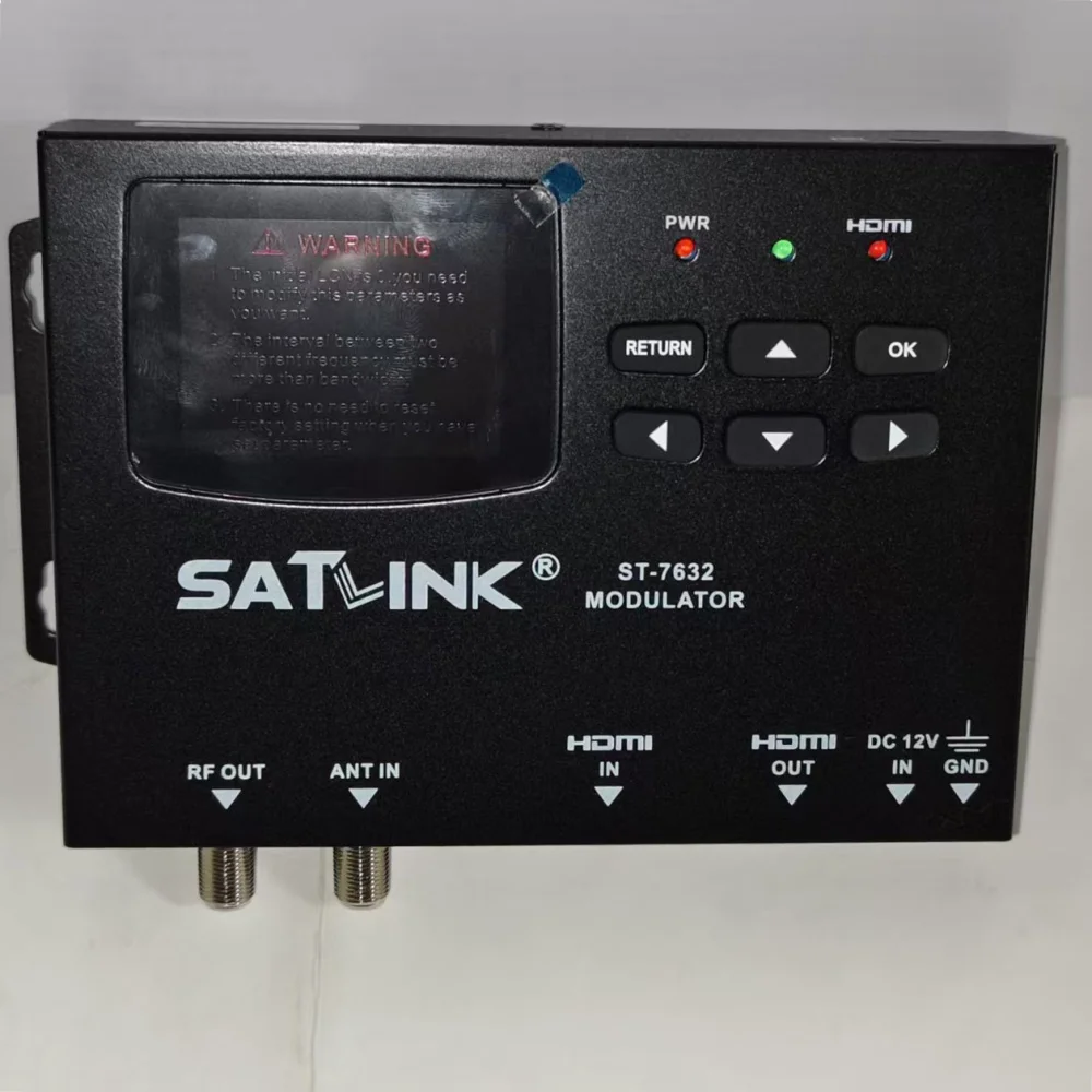 SATLINK ST-7632 Digital TV Modulator Support DVB-T ISDB-T DVB-C MPEG2 MPEG4 1 Route Signal Source for Brazil Market