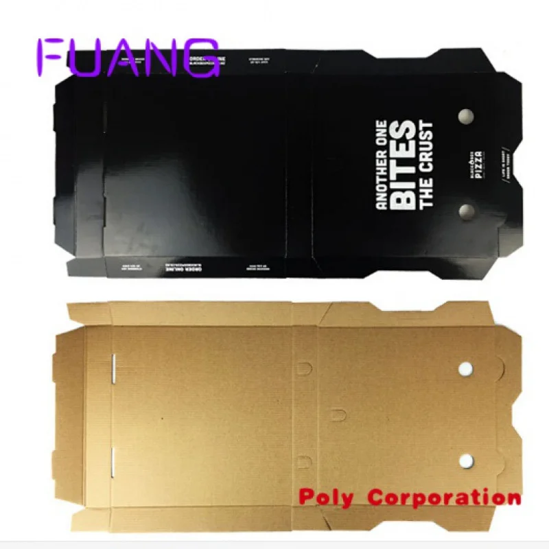 Caixa De Pizza 12 16 Polegadas Custom Made Corrugado Preto Pizza Caixa 15 polegadas