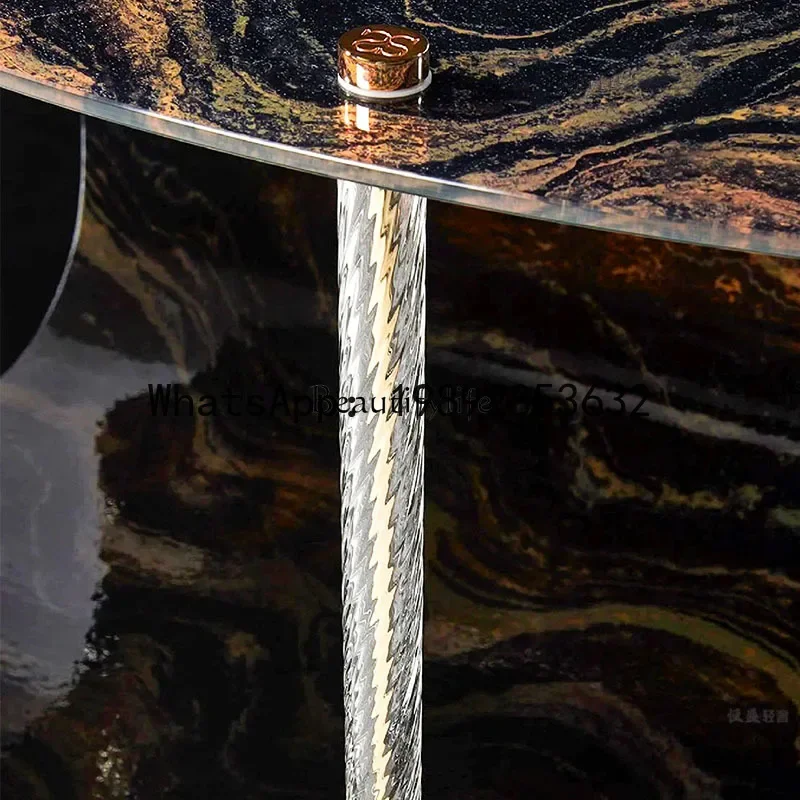 W5.14   **Modern light luxury coffee table tempered acrylic designer simple new tea table