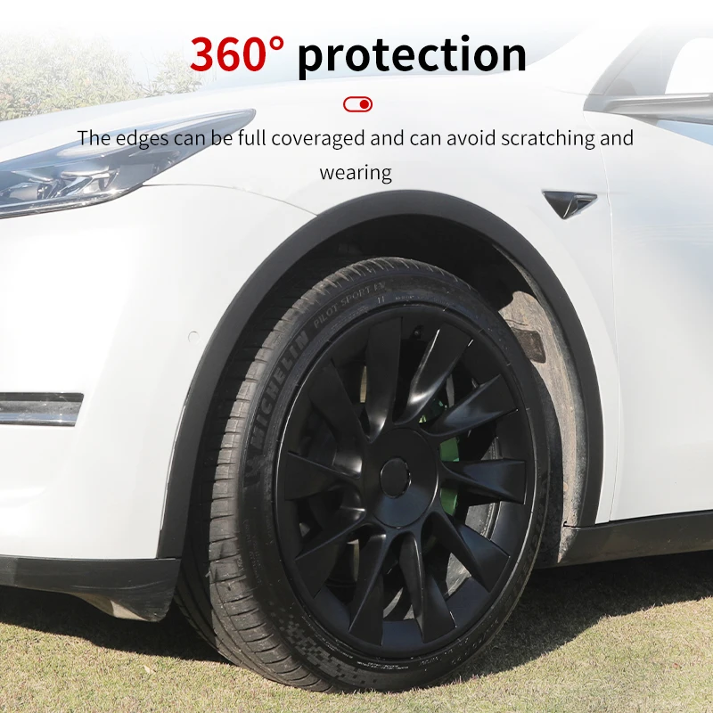 Design for Tesla Model Y（2020-2024） 20 Inch Rim Protector Ring Hub Protection Wheel Cover Performance Protective Accessories