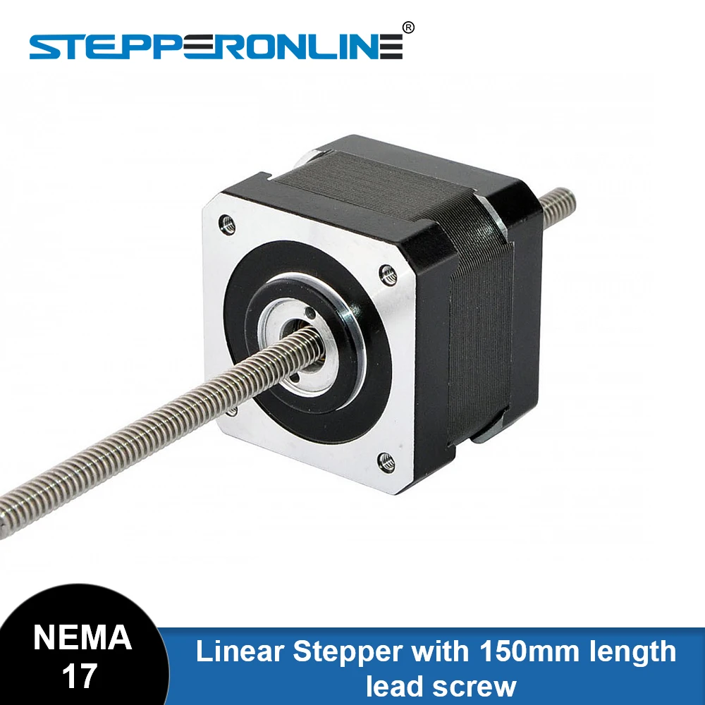 Nema 17 Non-captive Linear Stepper Motor 34mm Body 4-lead 1.5A Lead Screw Length 150mm