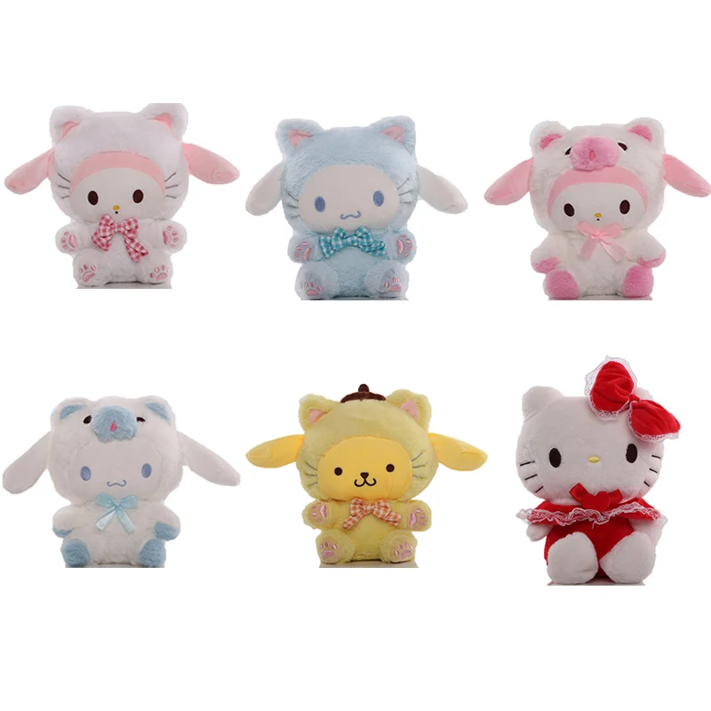

1 шт. Sanrio Hello Kitty Pochacco Kuromi My Melody Cinnamoroll плюшевая игрушка кукла мягкие игрушки в виде животных подарки для детей
