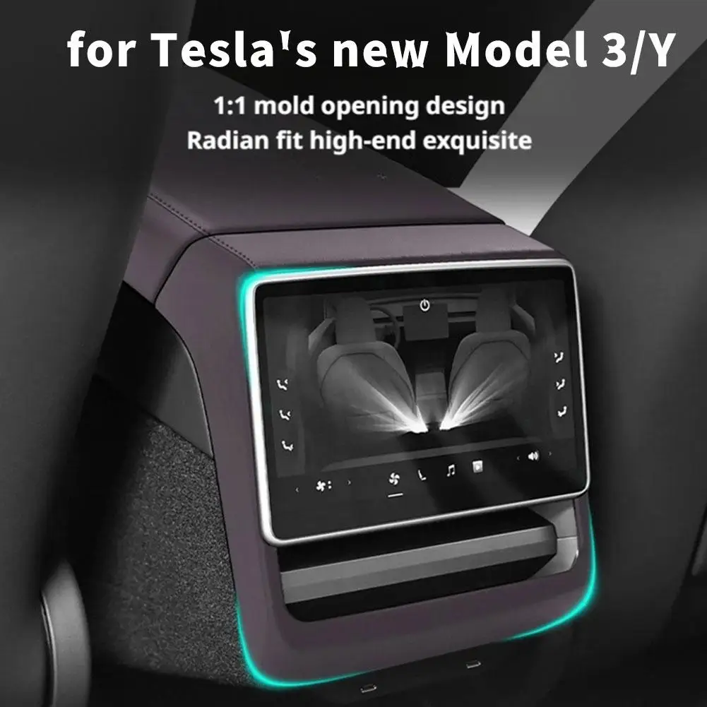 

Подходит для обновленной модели Tesla 3/Y, защитная пленка для заднего экрана, аксессуары для модификации вентиляционного отверстия для кондиционера