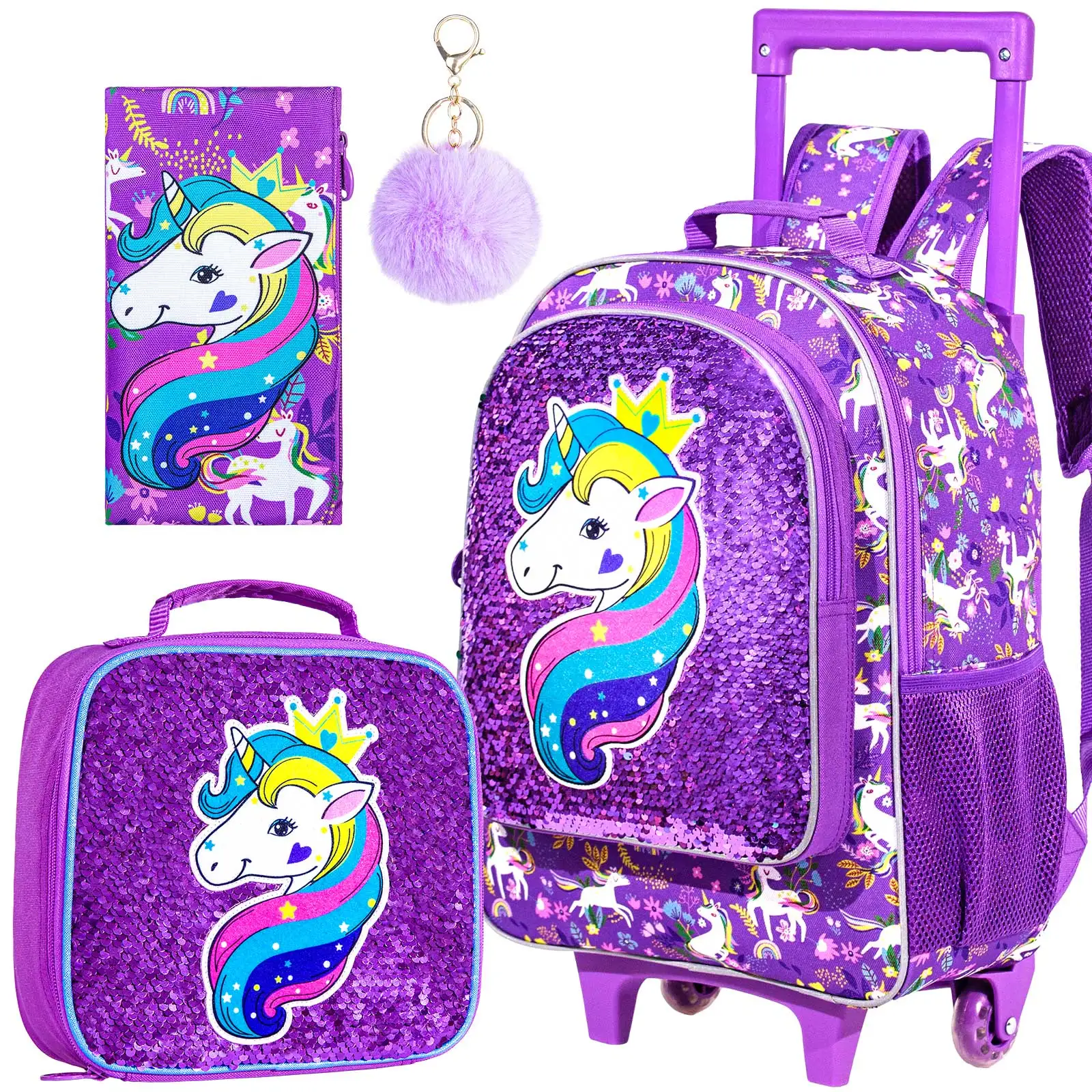 sac-a-dos-a-roulettes-pour-filles-cartable-a-roulettes-sac-d'ecole-a-paillettes-pour-l'ecole-primaire-3-pieces-licorne-violet