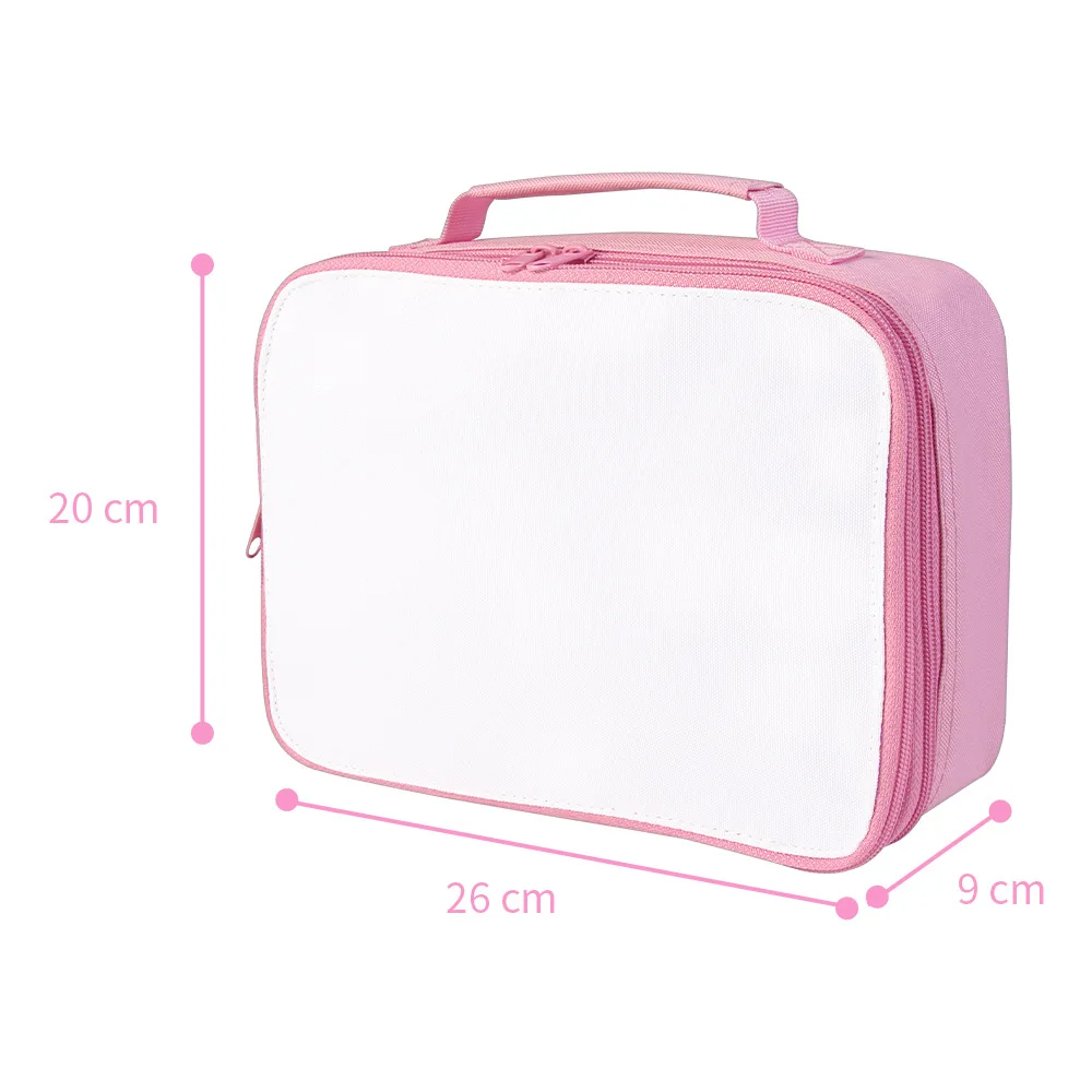 25pcs Sublimation Lunch Bag Blank DIY student insulation Handbags Waterproof Lunchbox Bento Storage Bags With Zipper