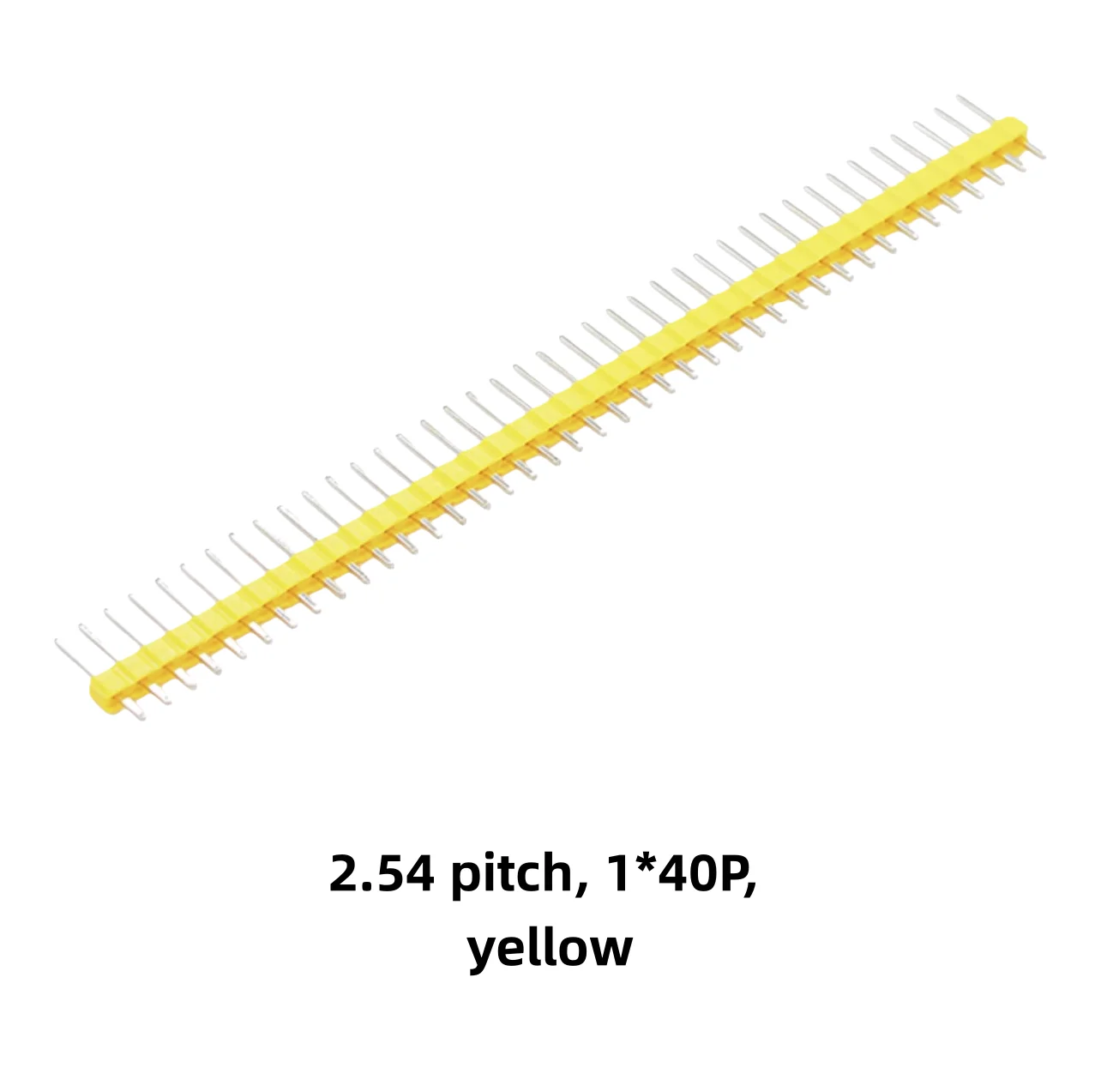 5 uds cabezal de pines colorido, paso de 2,54mm, 1*40P, una sola fila de pines, una sola fila de pines rectos, verde/blanco/rojo/azul/amarillo/blk