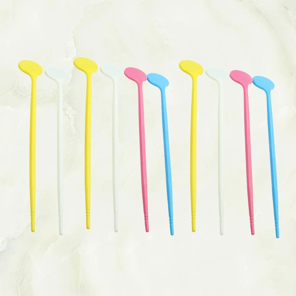 

10Pcs Disposable Oral Eyelash Mirror Plastic Glass Grafting Eyelash Inspection Anti-Fog Dental Mouth Mirror for Personal