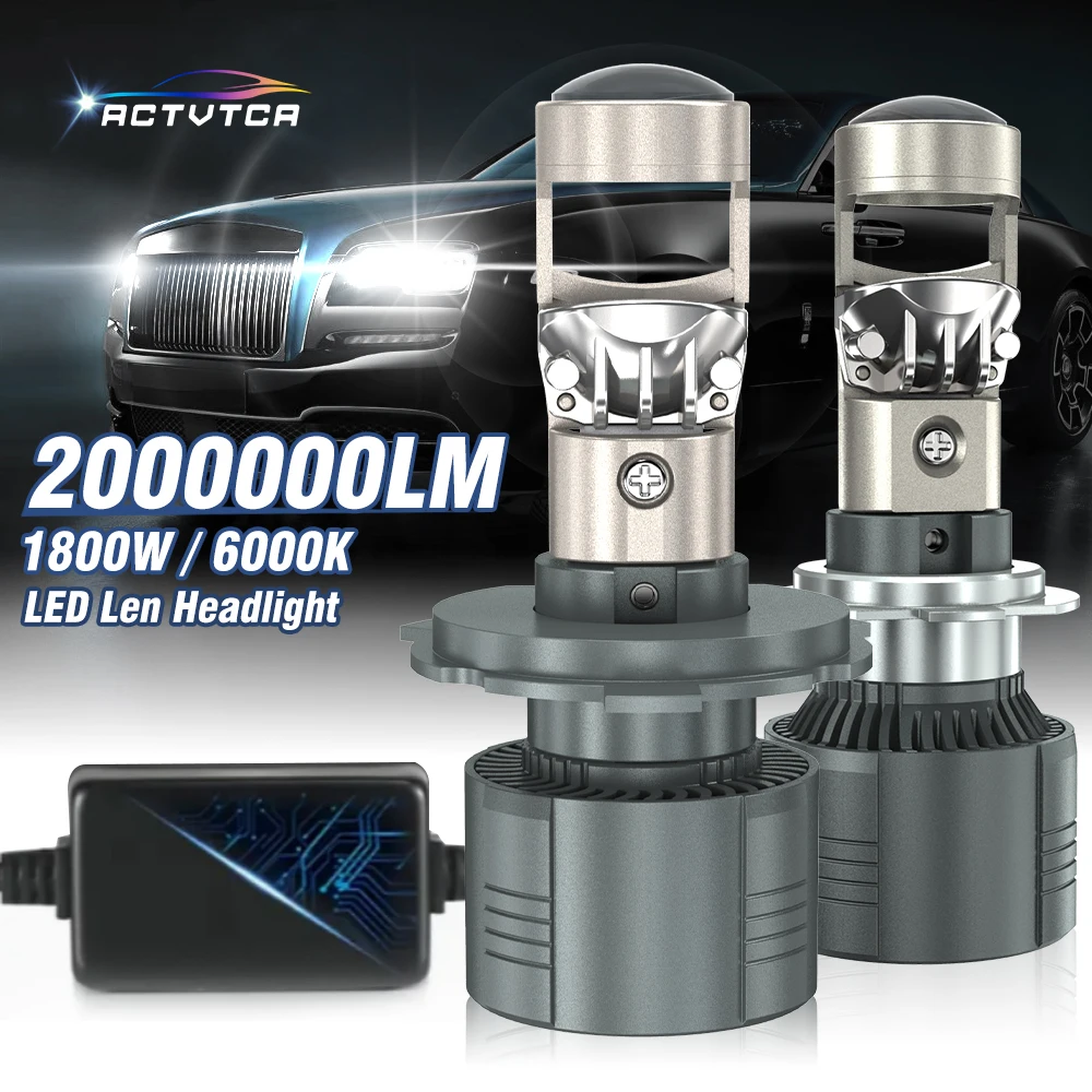 

H7 H4 H11 LED Projector Lens Headlight H8 9005 HB3 9006 HB4 Car Bulb 6000K Canbus Turbo High Power Mini Auto/Moto Lamp Mini Lens