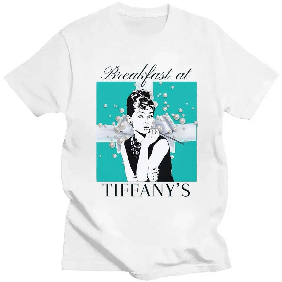 Breakfast at Tiffany's Brunch T-Shirt Classic Audrey Crew Girls Brunching Weekend Tee Women's Shirt Mimosa And Champagne Gifts