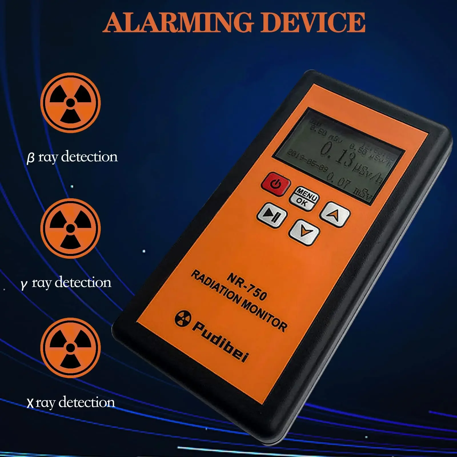 Nuclear Radiation Detector NR-750/850/950 Geiger Counter Radiation Dosimeter β Y X-ray Personal Dosimeter Detection LCD Display