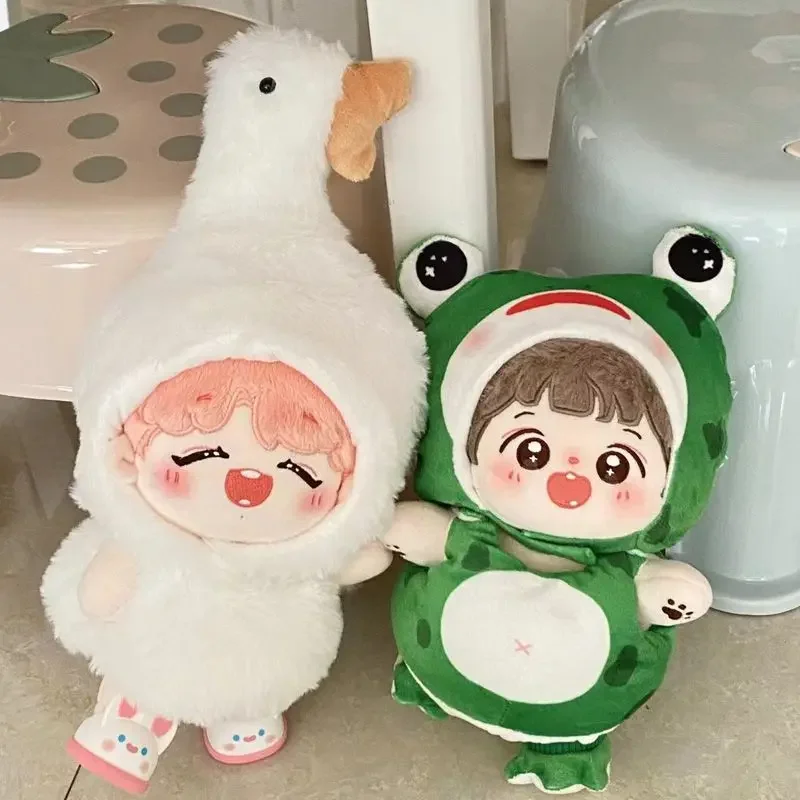 Big White Goose Baby Clothes Cotton Doll Clothes 20cm Baby Clothes Selling Baby Frogs, Frogs, Funny Headgear Dolls